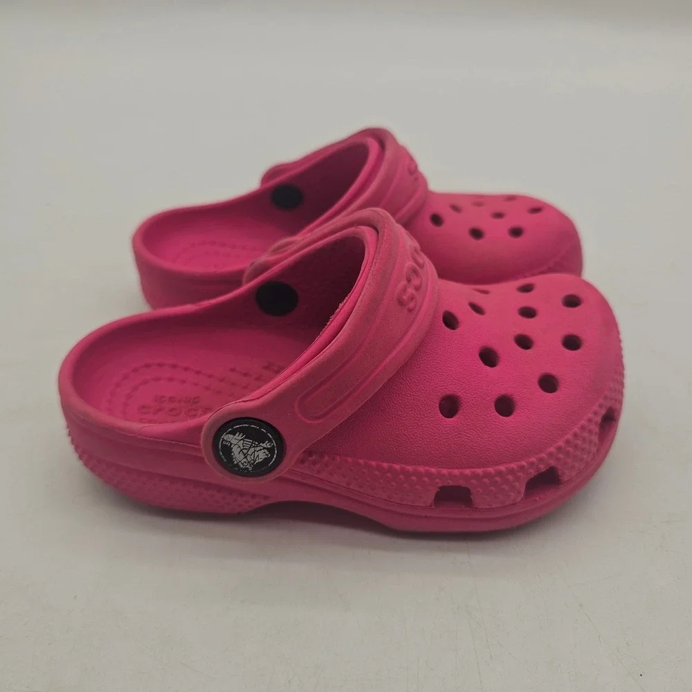 Crocs Classic Clogs Shoes Kids Size 7C Toddler Pink Sip On